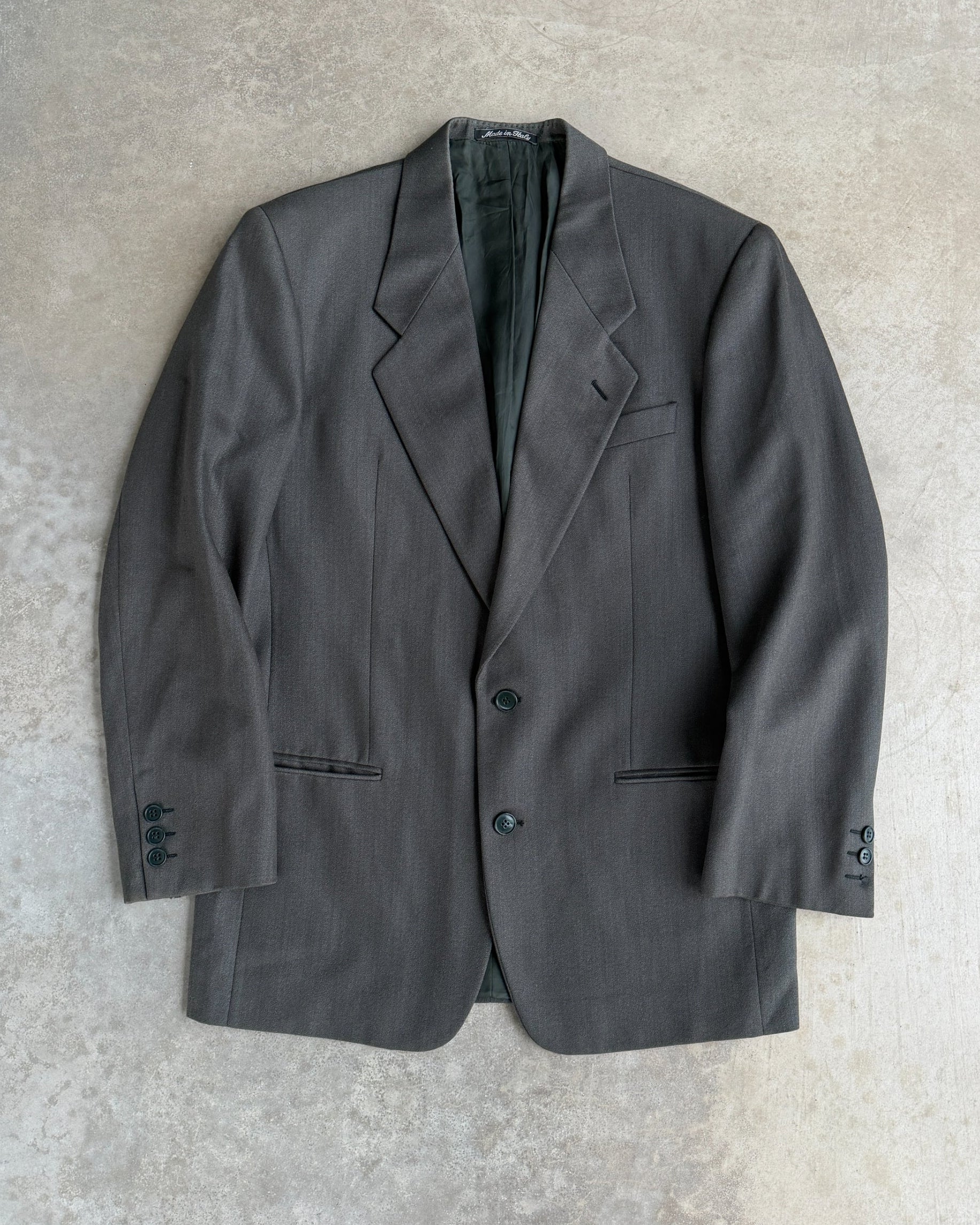 Giorgio Armani Le Collezioni Wool Blazer – L-on a concrete background
