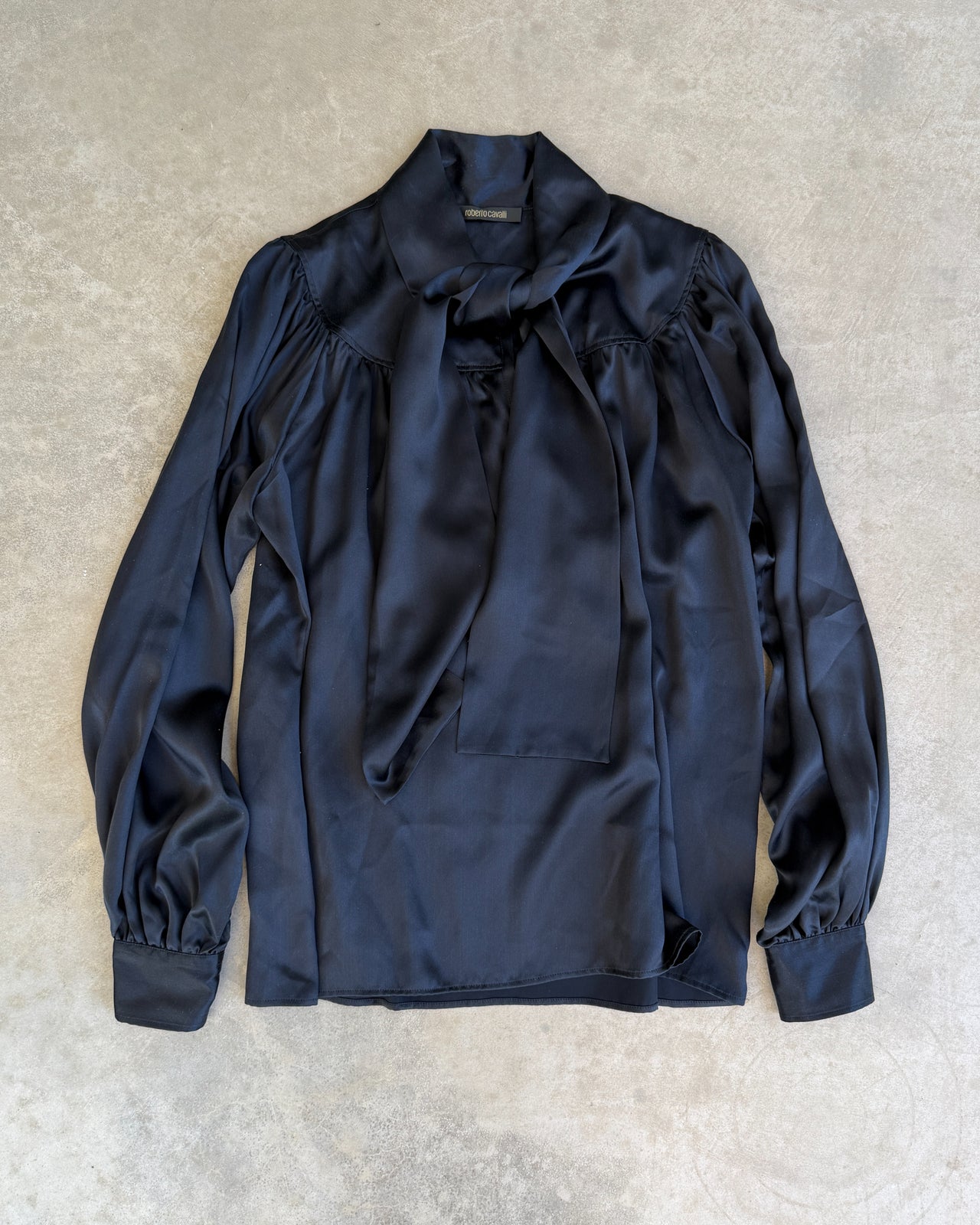 Roberto Cavalli SS2007 Silk Shirt – S-on a concrete background