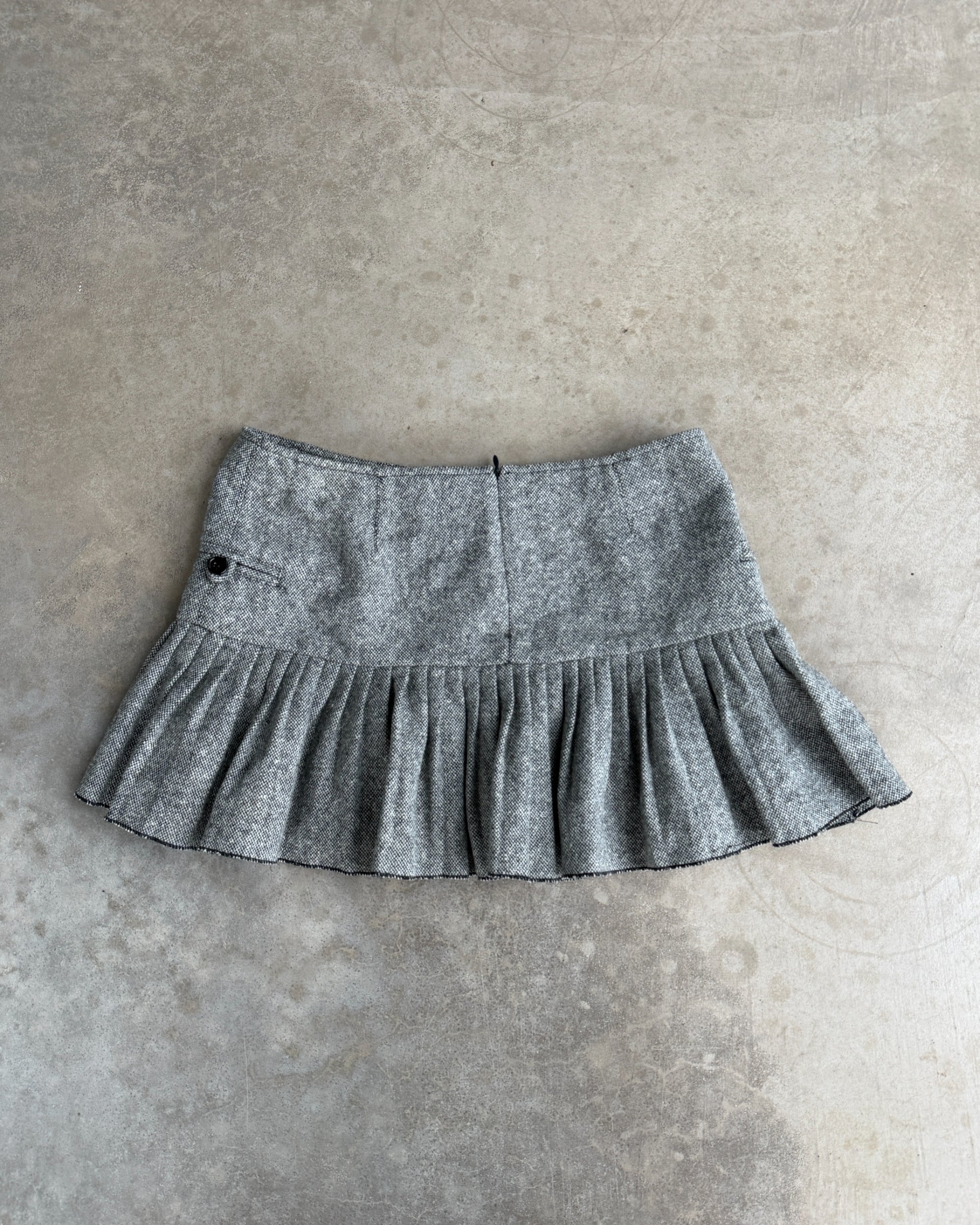 Armani Jeans Wool Pleated Mini Skirt – S