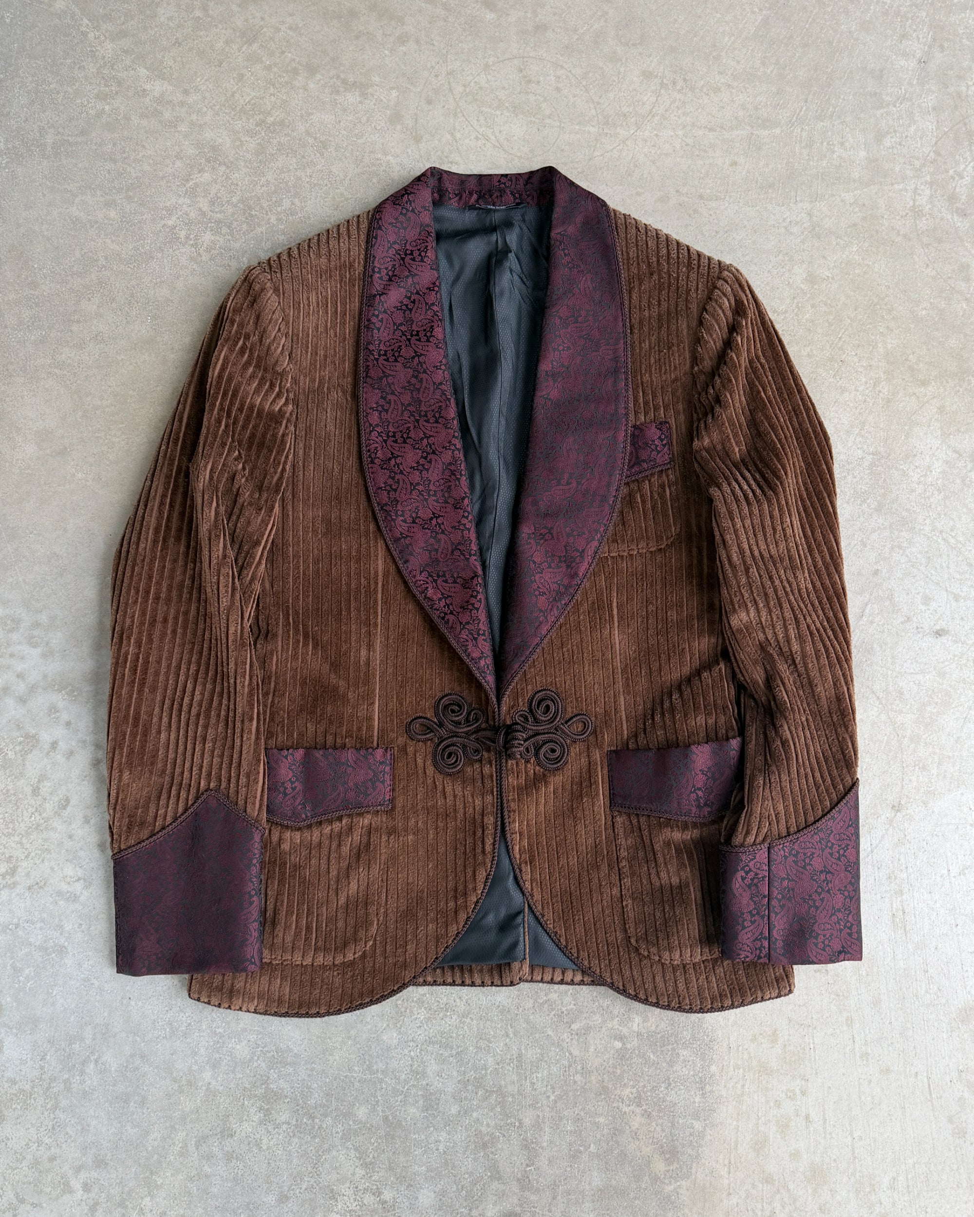 Dolce and Gabbana FW2012 Runway Smoking Jacket – M-on a concrete background