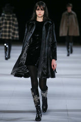 Yves Saint Laurent FW2014 Studded Black Leather Riding Boots - EU 40