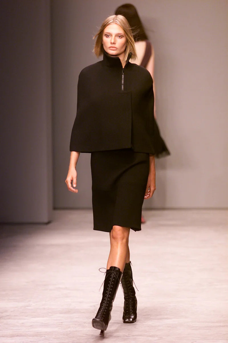 Prada FW01 Lace Up Victorian Leather Boots - EU40