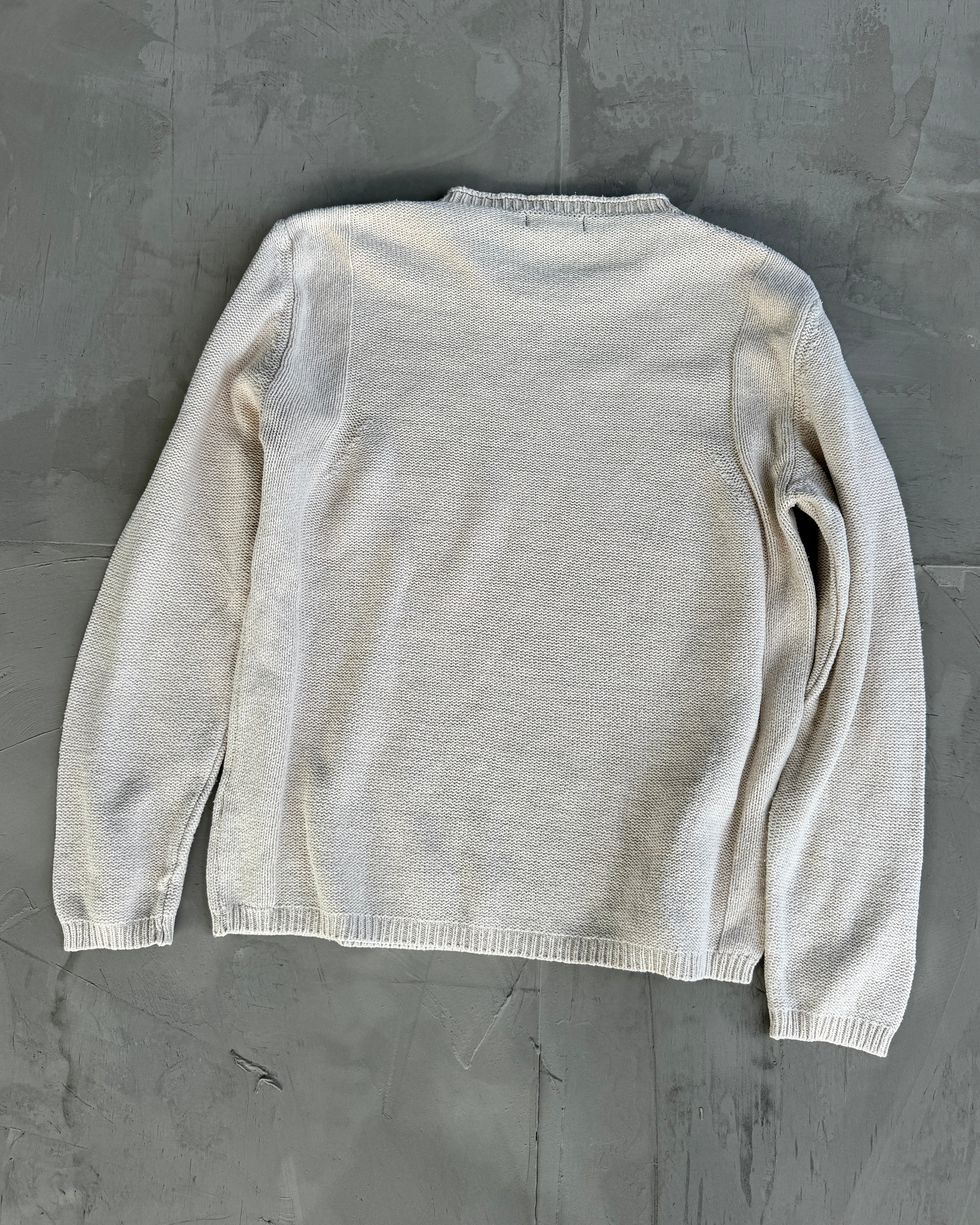 DIESEL CREAM KNIT SWEATER - M