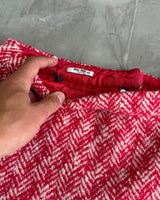 MIU MIU AW06 CHECKED RED PLAID WOOL SHORTS - M