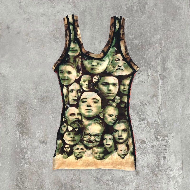 Iconic Jean Paul Gaultier JPG FW1992 Faces Mesh Vest Top