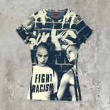 THE ICONIC FIGHT RACISM Vintage Jean Paul Gaultier JPG Mesh Top