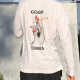 Wood Wood White Long-Sleeve T-shirt