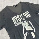 Hysteric Glamour Graphic V-Neck T shirt