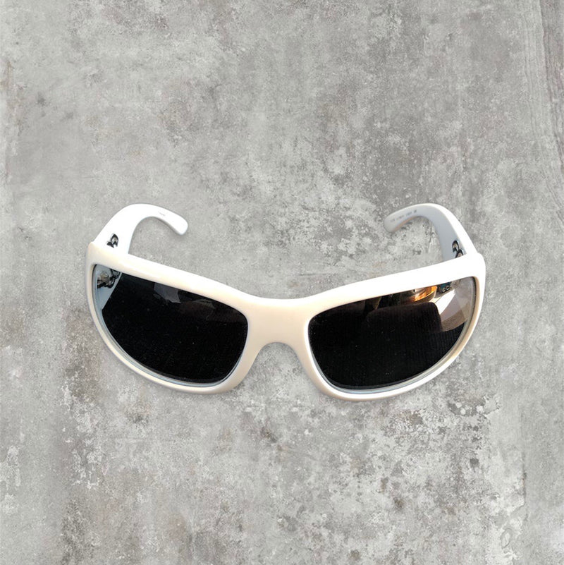 Chanel Sunglasses Oversized CC logo with White Frame