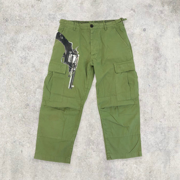 John Galliano 3/4 Length Pistol Gun Revolver Cargos