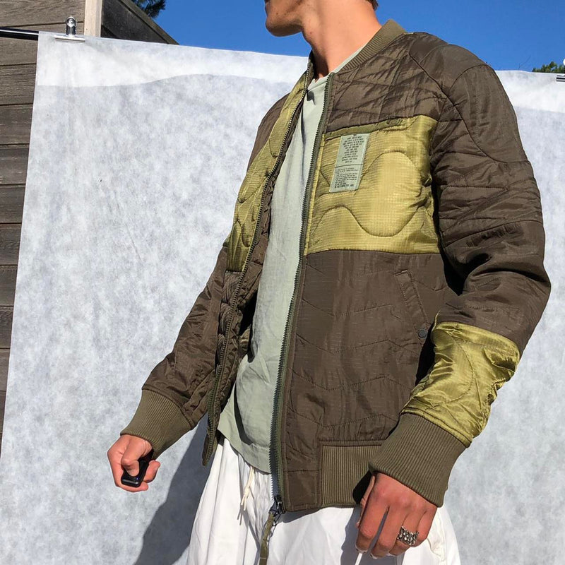 Maharishi Quilted Patchwork Bomber Jacket