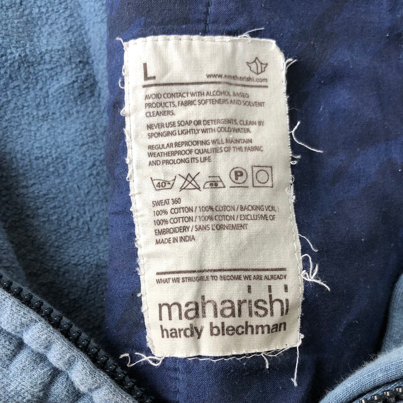 Maharishi Spell-out Zip-Up Hoodie