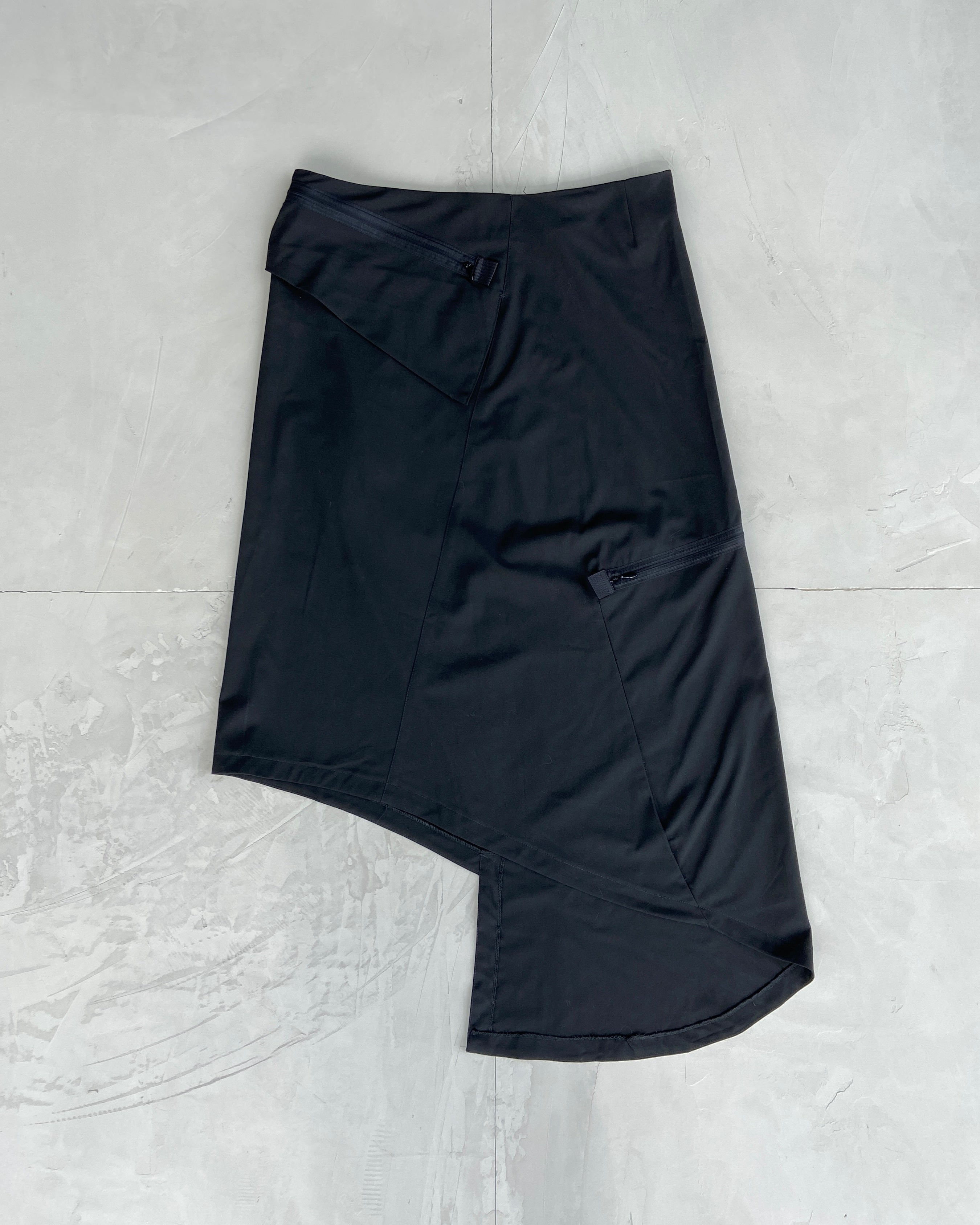 COP COPINE ASYMMETRIC BLACK MAXI SKIRT - M