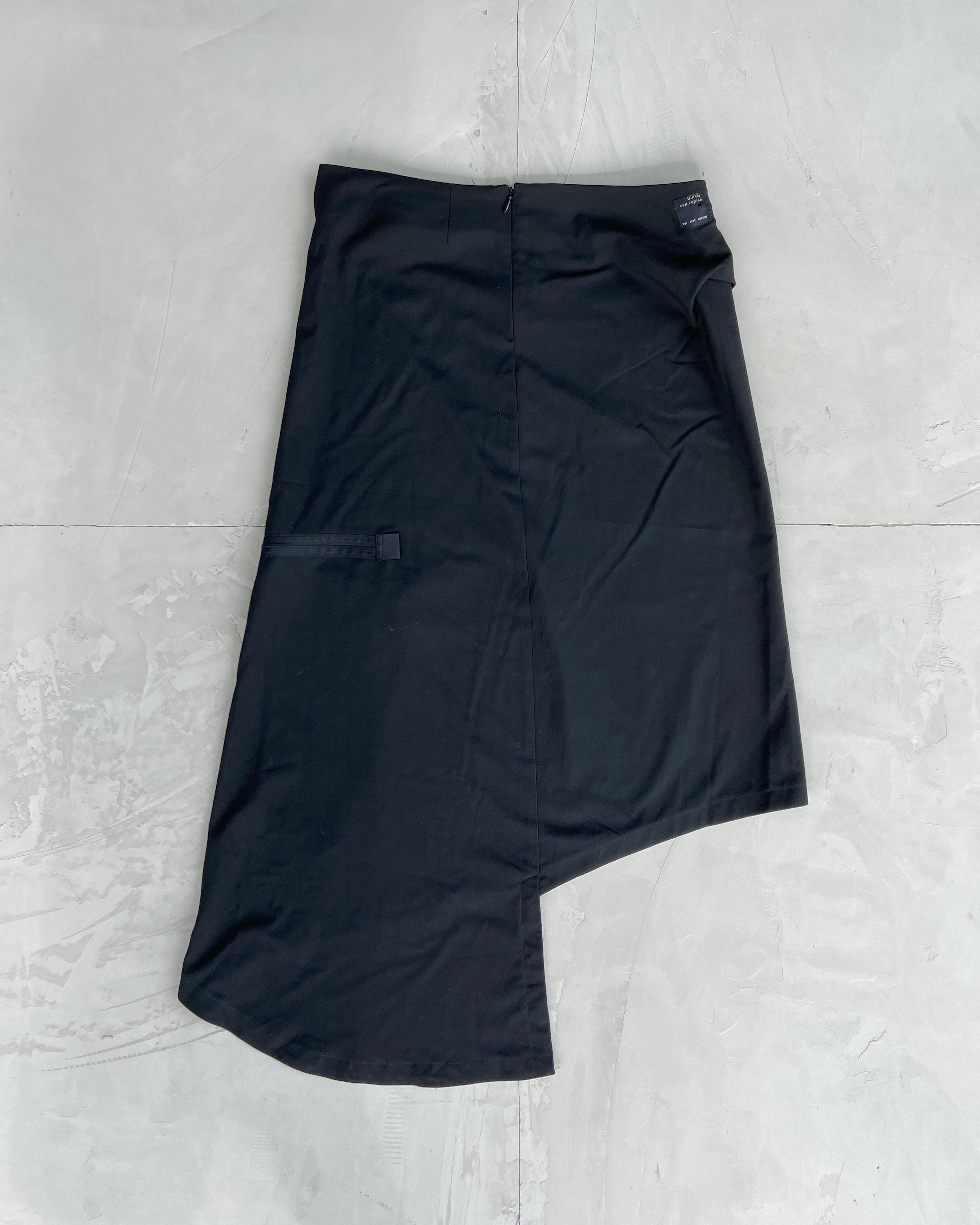 COP COPINE ASYMMETRIC BLACK MAXI SKIRT - M