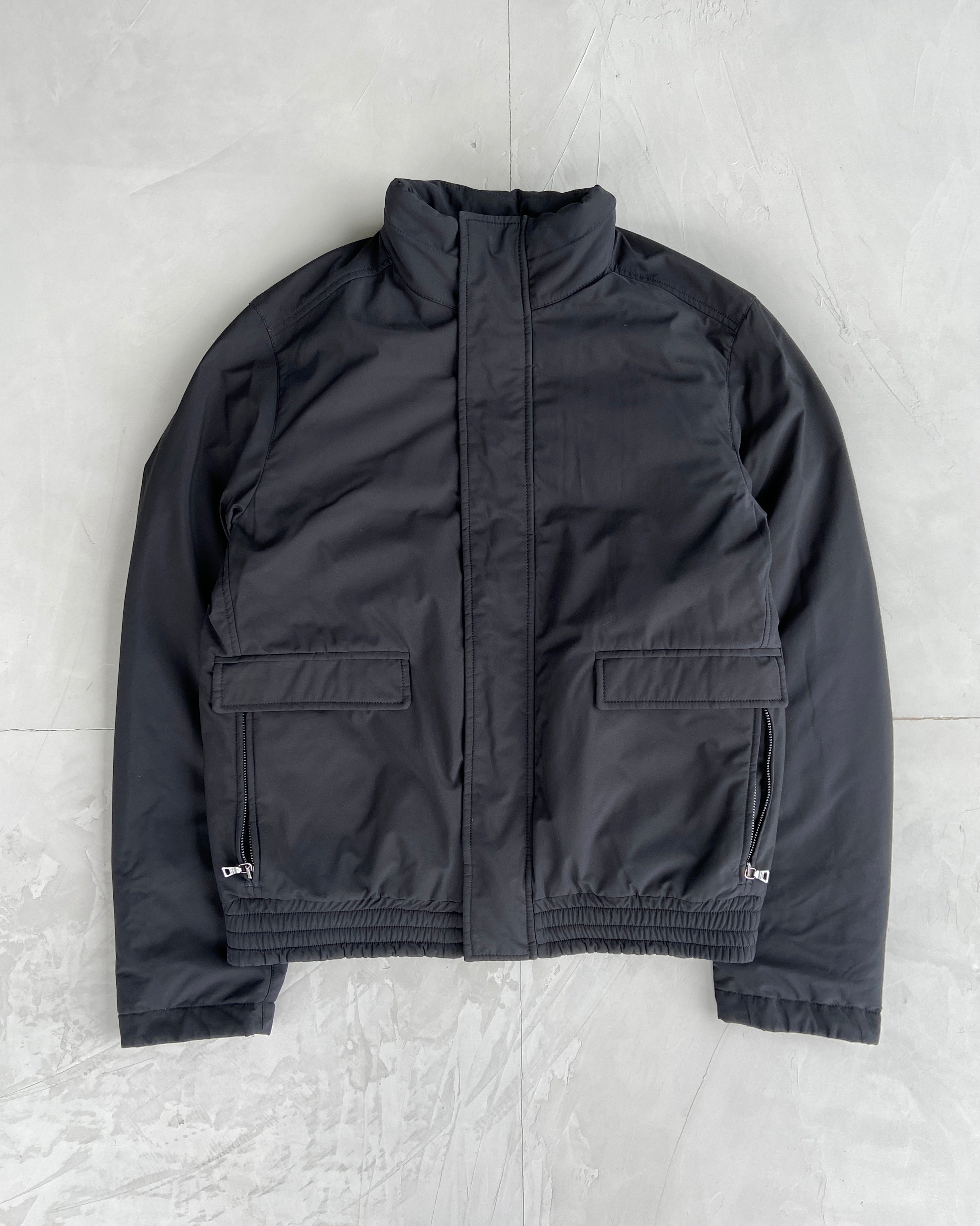 PRADA SPORT 2000'S BLACK TAB REVERSIBLE PUFFER JACKET - M