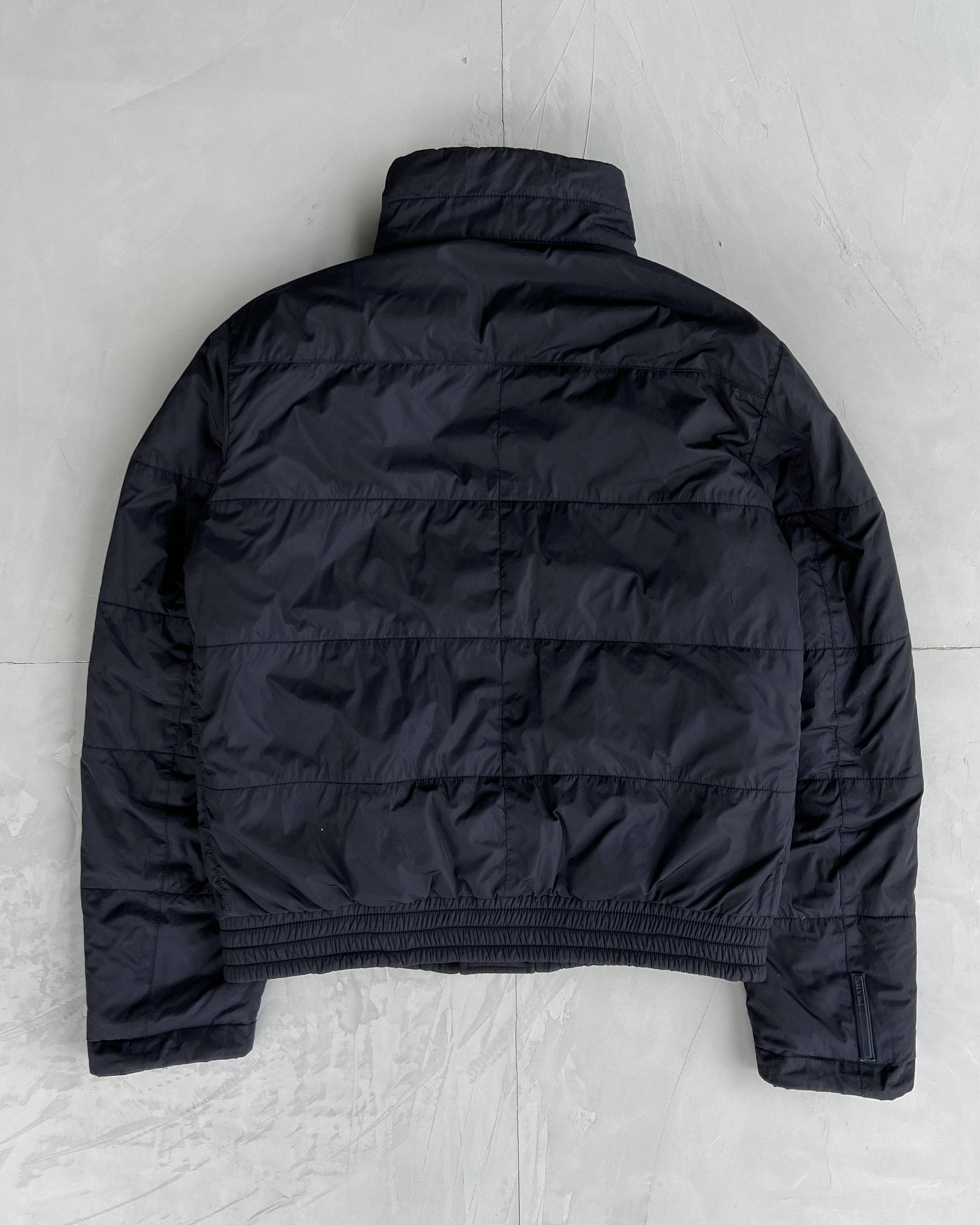 PRADA SPORT 2000'S BLACK TAB REVERSIBLE PUFFER JACKET - M
