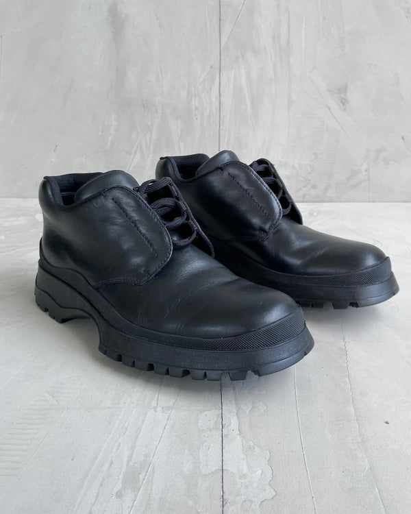 PRADA SPORT FW03 VIBRAM SOLE LEATHER SHOES - UK 7.5 we