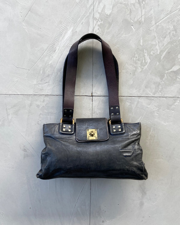 DIESEL 2000'S LEATHER SHOULDER BAG