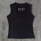 DIOR 'J'ADORE DIOR' RHINESTONED VEST TOP - M