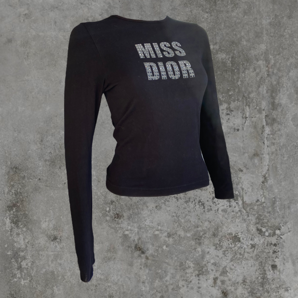 DIOR "MISS DIOR" LONG-SLEEVE TOP - S