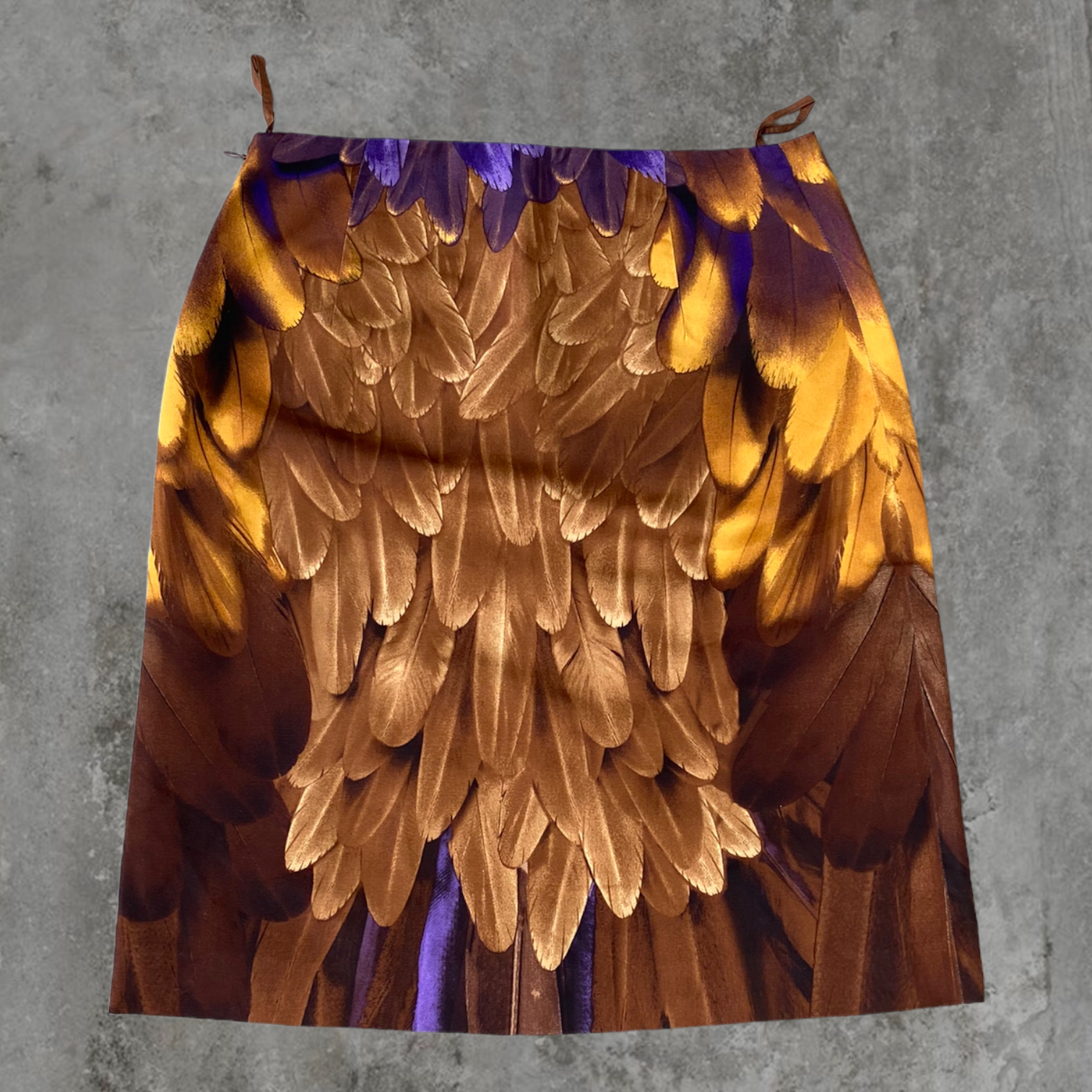 SS05 PRADA SILK FEATHER SKIRT - S