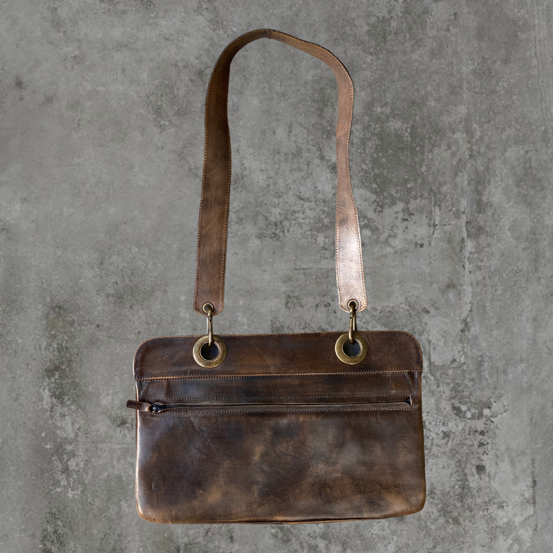 MUXART BROWN LEATHER SIDE BAG