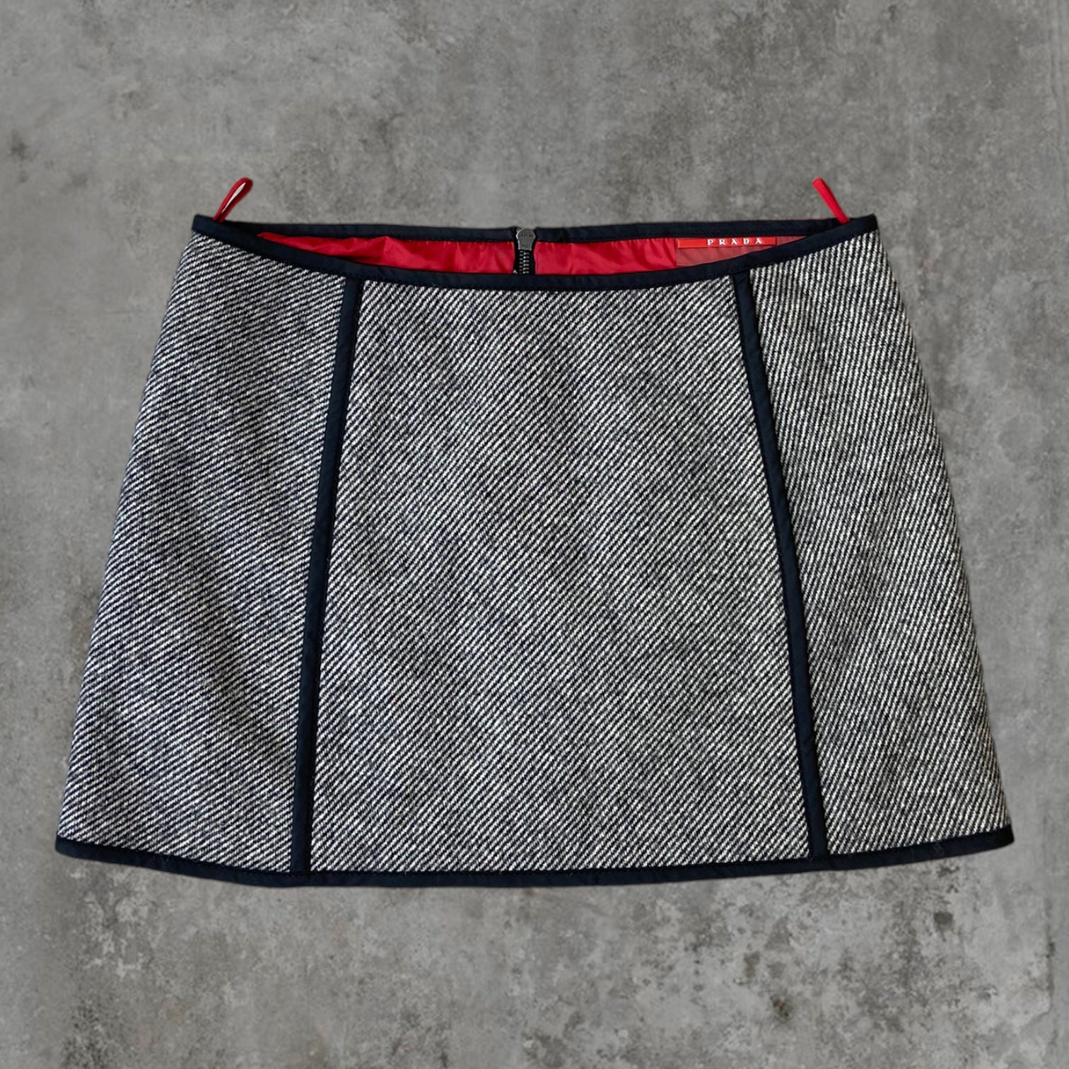 PRADA SPORT WOOL MINI SKIRT - M/L