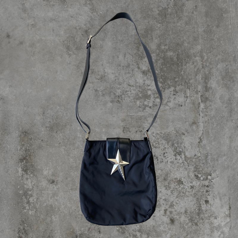 THIERRY MUGLER NYLON & CHROME STAR SIDE BAG