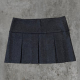 SS10 MIU MIU PLEATED MINI SKIRT - M/L