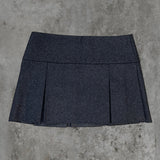 SS10 MIU MIU PLEATED MINI SKIRT - M/L