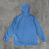 STUSSY DENIM HOODIE - L