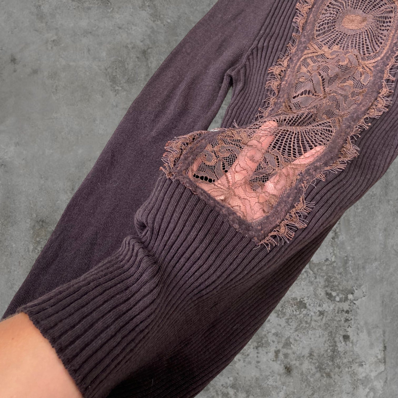 90'S JEAN PAUL GAULTIER LACE CUT-OUT TOP - S