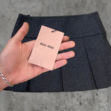 SS10 MIU MIU PLEATED MINI SKIRT - M/L