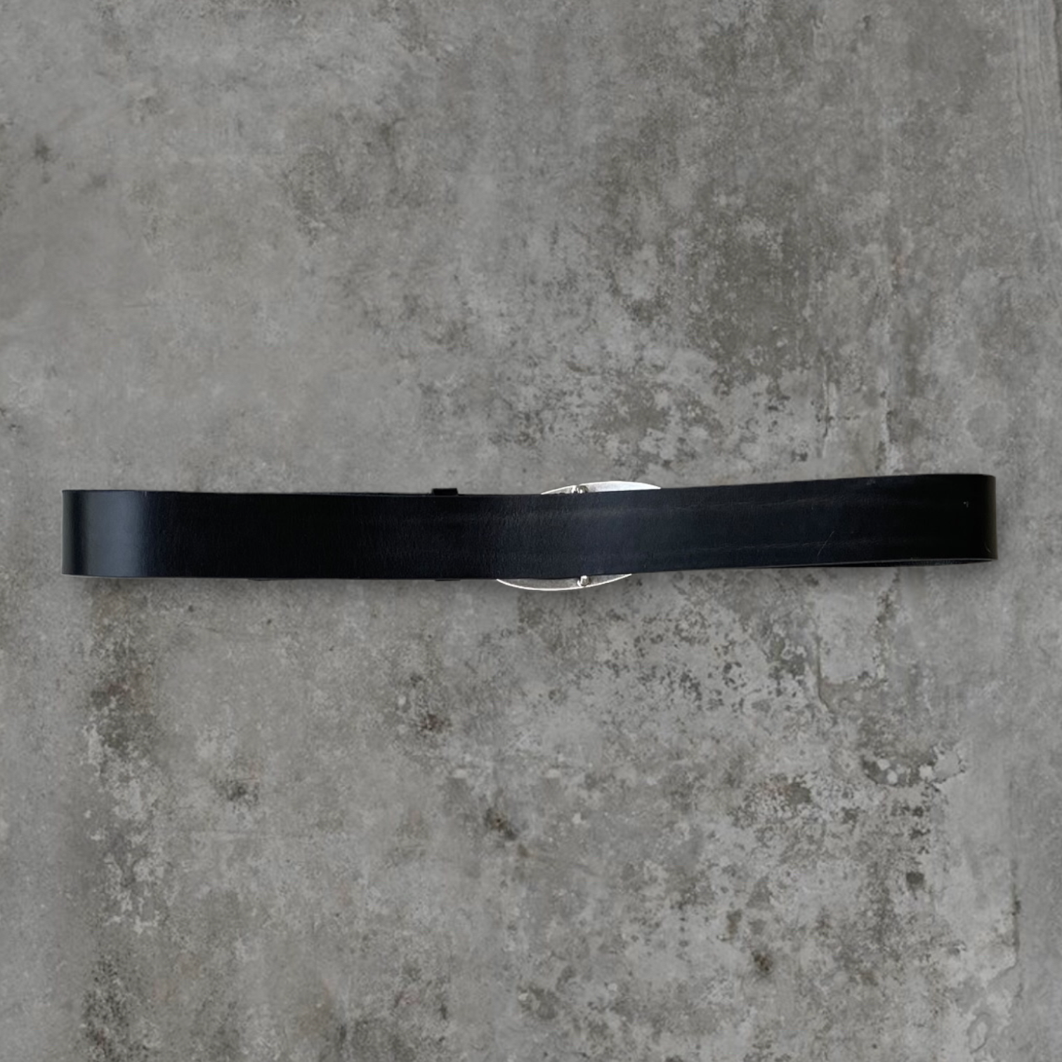 DIESEL "D" LEATHER AND CHROME BELT