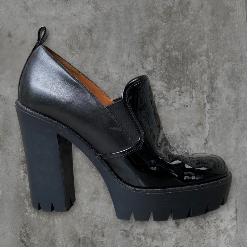 MARC JACOBS PLATFORM LEATHER BOOTIES - UK 6.5