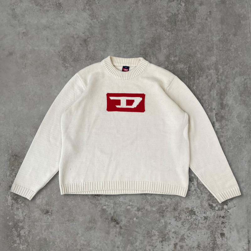 DIESEL 'D' KNIT SWEATSHIRT - M/L