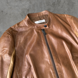 PRADA SOFT BROWN LEATHER JACKET - M