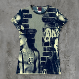 JEAN PAUL GAULTIER 'FIGHT RACISM' AW1997 GRAPHIC TOP - L