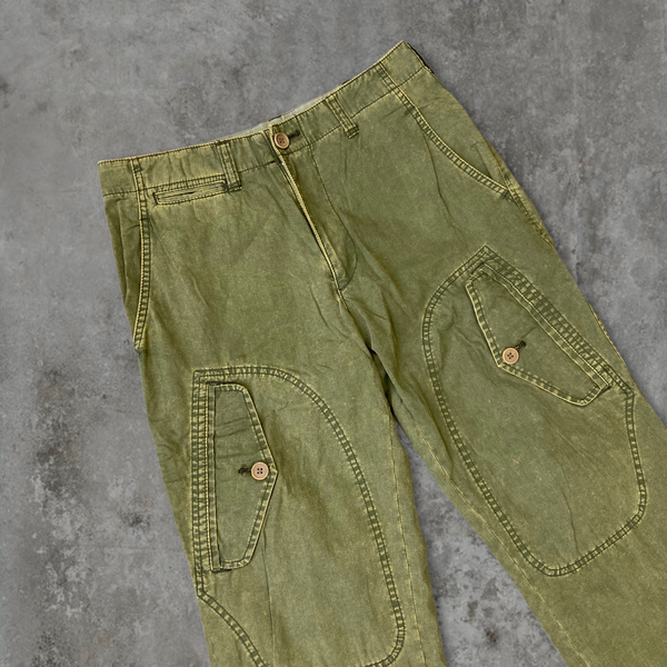 AW04 COMME DES GARCONS HOMME FLIGHT POCKET CARGO PANTS - S