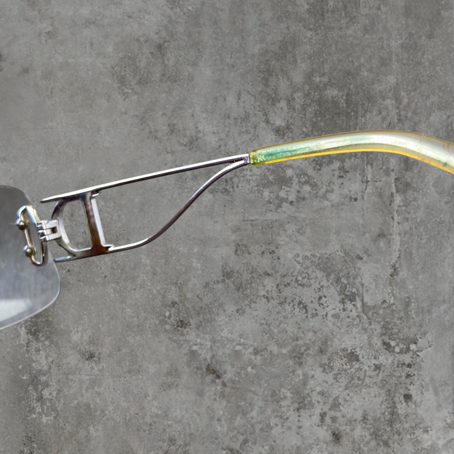 DIOR "MISS DIORELLA" WRAP RIMLESS SUNGLASSES