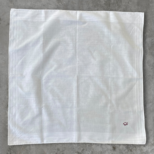 DIOR WHITE SILK HEADSCARF