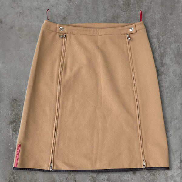 PRADA SPORT DOUBLE ZIP SKIRT - M