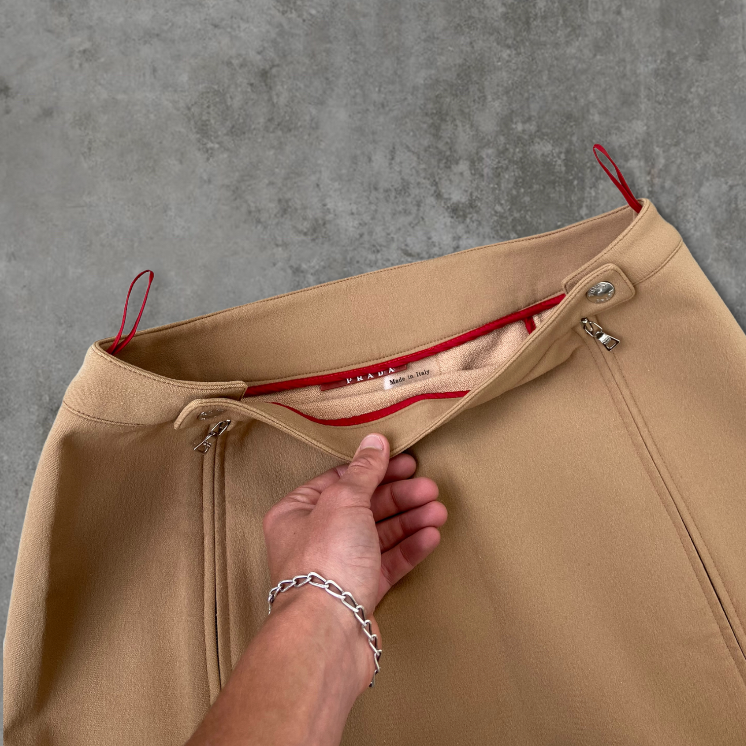 PRADA SPORT DOUBLE ZIP SKIRT - M