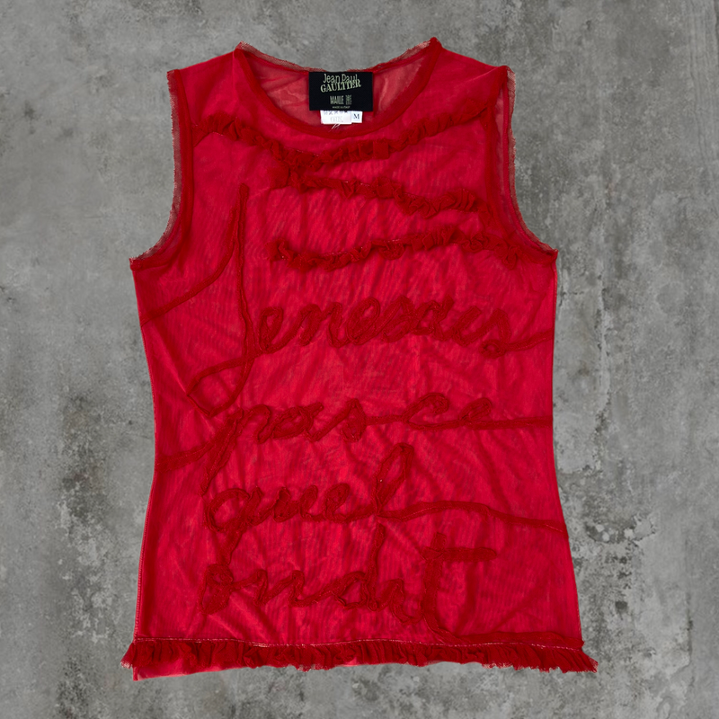 JEAN PAUL GAULTIER MAILLE FEMME MESH TANK TOP - M