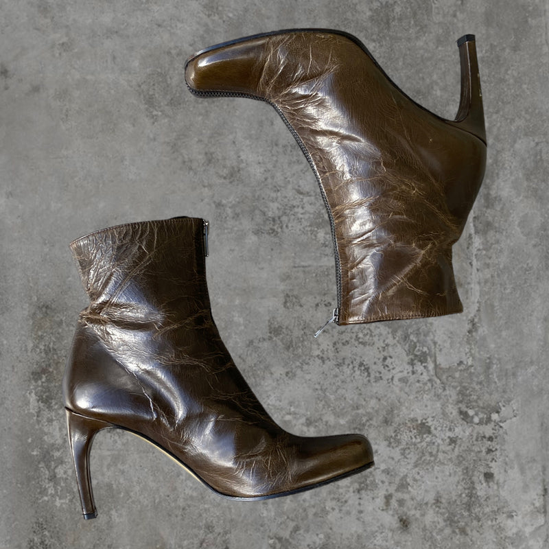 MUXART LEATHER SQUARE TOE BOOTS - EU 40 / UK 7