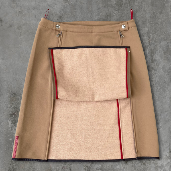 PRADA SPORT DOUBLE ZIP SKIRT - M