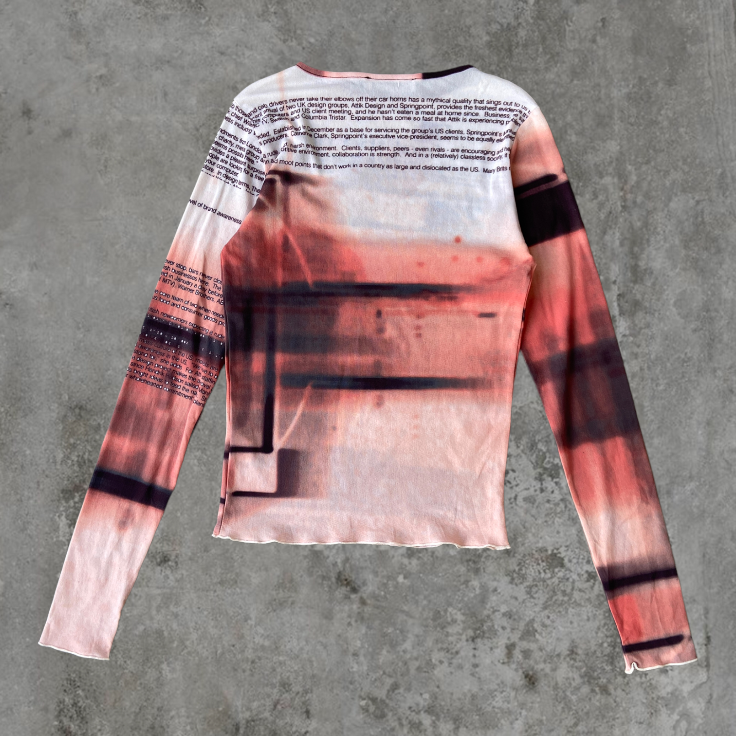 COP COPINE GRAPHIC MESH TOP - M