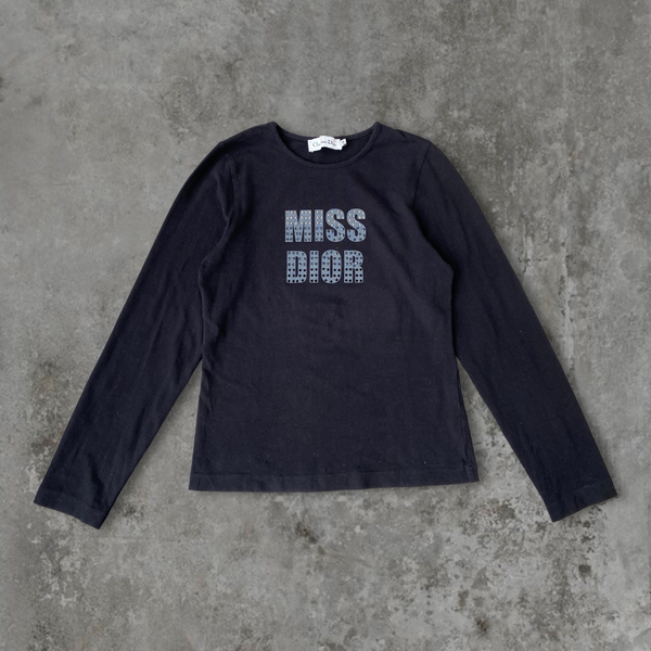 DIOR "MISS DIOR" LONG-SLEEVE TOP - S