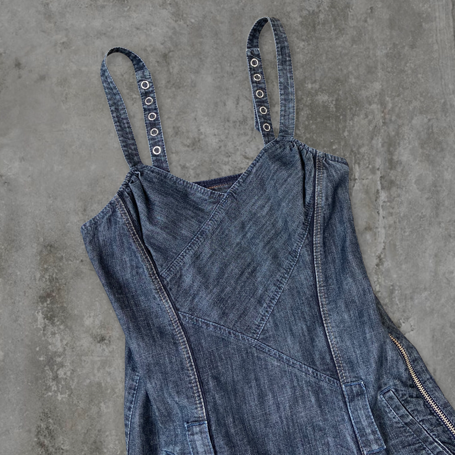 MARITHE FRANCOIS GIRBAUD DENIM DRESS - M