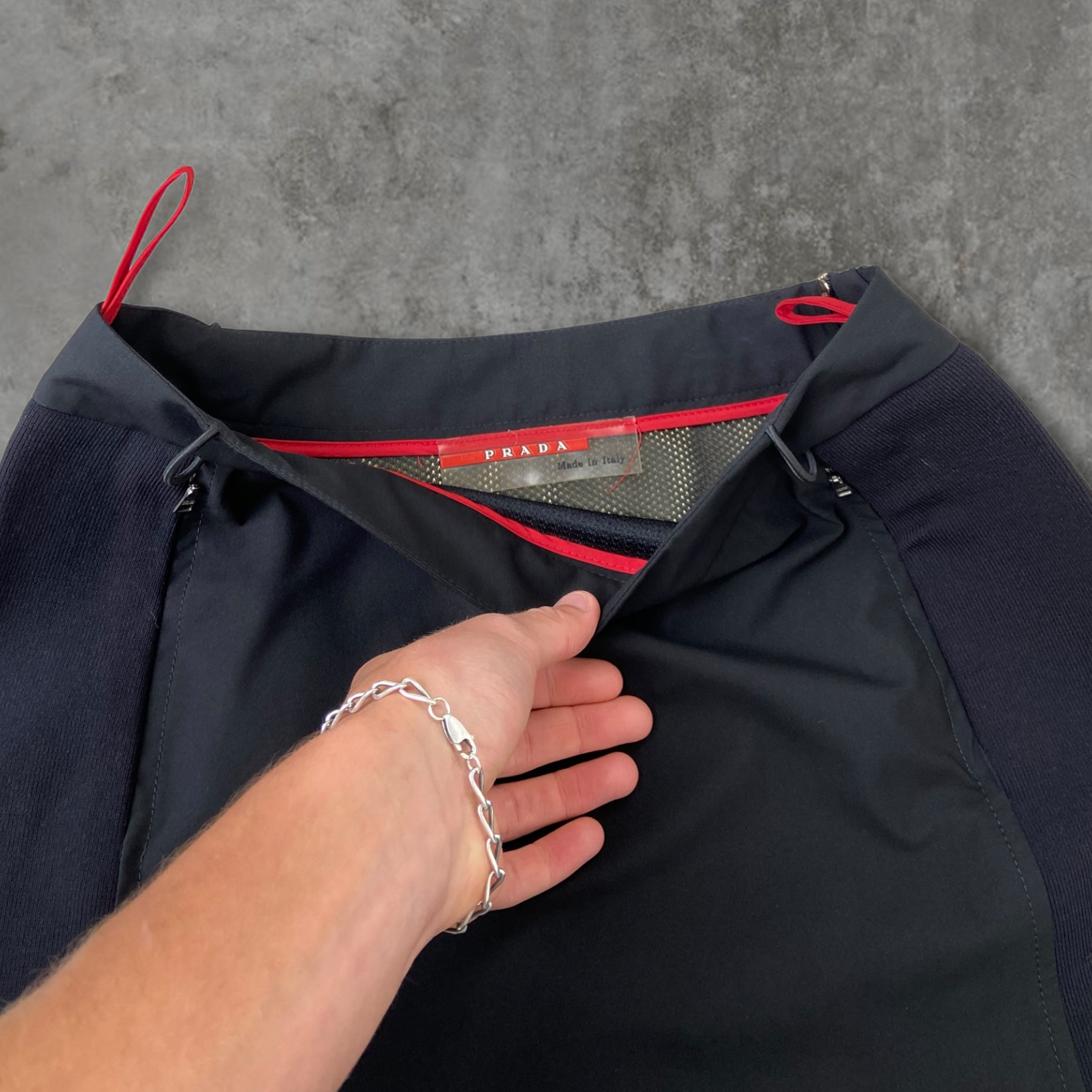 PRADA SPORT NYLON MIDI SKIRT - S